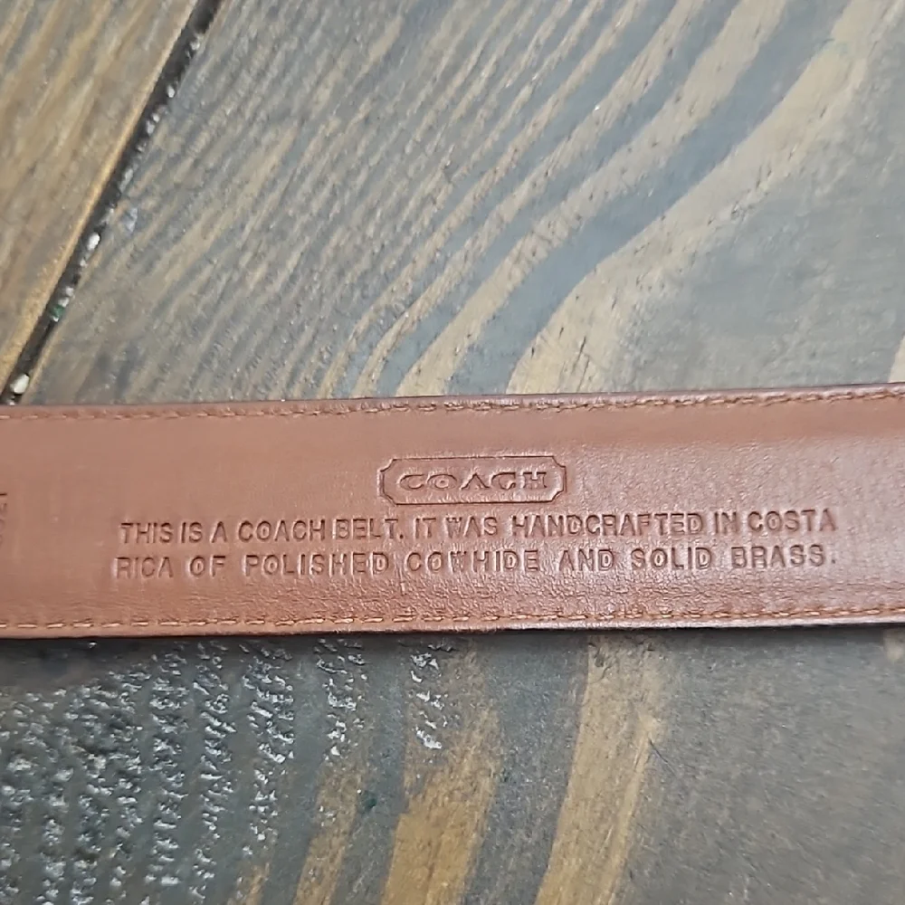 Coach Polished Black Leather Belt Costa Rica